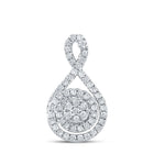 Radiant Diamond Cluster Pendant - Top View
