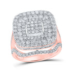 Radiant Rose Gold Baguette Diamond Square Ring - 2-3/4 Cttw Top view from the 10Kt Rose Gold Womens Baguette Diamond Square Ring 2 3 4 Cttwpin218828 collection by Splendid Jewellery