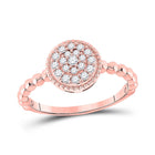 Rose Gold Diamond Beaded Circle Cluster Ring - A Mesmerizing Masterpiece of Elegance and Brilliance Top view from the 10Kt Rose Gold Womens Round Diamond Beaded Circle Cluster Ring 3 8 Cttwpin282755 collection by Splendid Jewellery