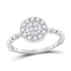 Captivating Brilliance Diamond Cluster Ring Top view from the 10Kt White Gold Womens Round Diamond Circle Cluster Ring 1 3 Cttwpin282708 collection by Splendid Jewellery
