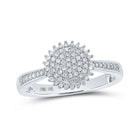 Radiant Circle of Diamonds: 10kt White Gold Womens Round Diamond Cluster Ring 1/4 Cttw Top view from the 10Kt White Gold Womens Round Diamond Circle Ring 1 4 Cttwpin217216 collection by Splendid Jewellery