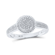 Load image into Gallery viewer, Splendid Jewellery&#39;s Dazzling Diamond Circle Ring Top view from the 10Kt White Gold Womens Round Diamond Circle Ring 1 5 Cttwpin217236 collection by Splendid Jewellery