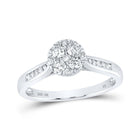 Dazzling Brilliance: 10kt White Gold Womens Round Diamond Cluster Ring 1/2 Cttw Top view from the 10Kt White Gold Womens Round Diamond Cluster Ring 1 2 Cttwpin237577 collection by Splendid Jewellery