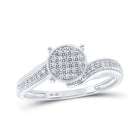 Radiant Brilliance Diamond Cluster Ring Top view from the 10Kt White Gold Womens Round Diamond Cluster Ring 1 8 Cttwpin215090 collection by Splendid Jewellery