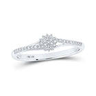 Ethereal Brilliance Diamond Cluster Ring Top view from the 10Kt White Gold Womens Round Diamond Cluster Ring 1 8 Cttwpin217247 collection by Splendid Jewellery