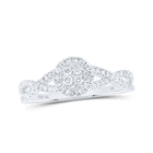 Ethereal Diamond Dream Ring Top view from the 10Kt White Gold Womens Round Diamond Cluster Ring 3 8 Cttwpin237095 collection by Splendid Jewellery