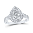 Dazzling Diamond Teardrop Cluster Ring Top view from the 10Kt White Gold Womens Round Diamond Teardrop Cluster Ring 1 Cttwpin214080 collection by Splendid Jewellery