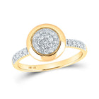 10kt Yellow Gold Mesmerizing Diamond Cluster Ring 1/3 Cttw | Splendid Jewellery product  Top View from Splendid Jewellery