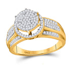 Captivating Brilliance: 10kt Yellow Gold Diamond Cluster Ring product  Top View from Splendid Jewellery