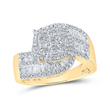 Load image into Gallery viewer, Radiant Brilliance Diamond Cluster Ring product  Top View from Splendid Jewellery