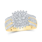 Radiant Brilliance Diamond Cluster Ring product  Top View from Splendid Jewellery