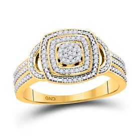 Radiant Brilliance Diamond Cluster Ring product  Top View from Splendid Jewellery