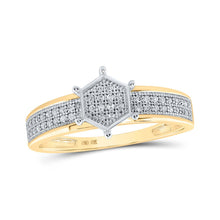 Load image into Gallery viewer, Radiant Brilliance Diamond Cluster Ring product  Top View from Splendid Jewellery