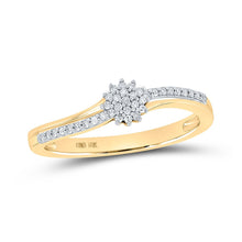 Load image into Gallery viewer, Radiant Brilliance Diamond Cluster Ring product  Top View from Splendid Jewellery
