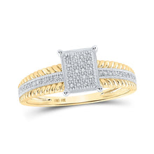 Load image into Gallery viewer, Radiant Brilliance Diamond Cluster Ring product  Top View from Splendid Jewellery