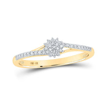 Load image into Gallery viewer, Radiant Aura Diamond Cluster Ring product  Top View from Splendid Jewellery