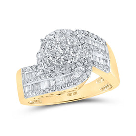 Radiant Blossom Diamond Cluster Ring product  Top View from Splendid Jewellery