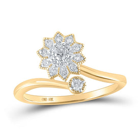 Radiant Blossom Diamond Cluster Ring product  Top View from Splendid Jewellery