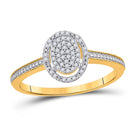 Radiant Aura 10kt Yellow Gold Diamond Cluster Ring product  Top View from Splendid Jewellery