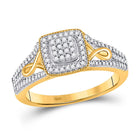 Radiant Brilliance Diamond Cluster Ring product  Top View from Splendid Jewellery
