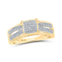 Load image into Gallery viewer, Radiant Brilliance Diamond Cluster Ring product  Top View from Splendid Jewellery