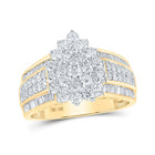 Radiant Brilliance Diamond Cluster Ring - Top View