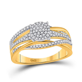 Radiant Sunburst Diamond Cluster Ring - Top View