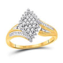 Load image into Gallery viewer, Captivating Brilliance Diamond Cluster Ring - Top View