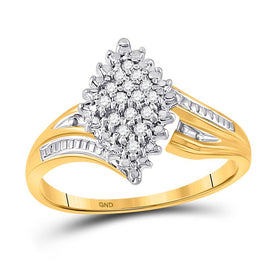Captivating Brilliance Diamond Cluster Ring - Top View
