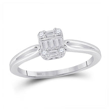 Load image into Gallery viewer, Dazzling Diamond Symphony Ring - Top View