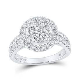 Radiant Blossom Diamond Cluster Ring - Top View
