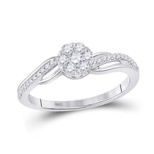 Load image into Gallery viewer, Radiant Blossom Diamond Cluster Ring - Top View