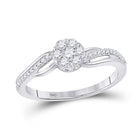 Radiant Blossom Diamond Cluster Ring - Top View