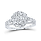 Dazzling Diamond Blossom Ring - Top View