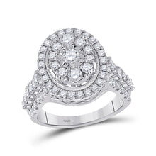 Load image into Gallery viewer, Radiant Brilliance Diamond Cluster Ring - Top View