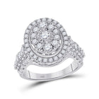Radiant Brilliance Diamond Cluster Ring - Top View