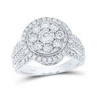 Glamourous Brilliance Diamond Cluster Ring - Top View