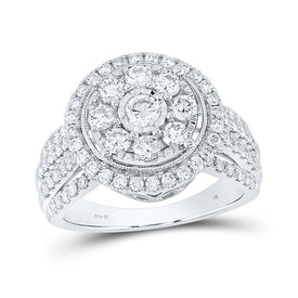 Glamourous Brilliance Diamond Cluster Ring - Top View