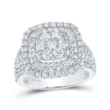 Load image into Gallery viewer, Captivating Brilliance Diamond Cluster Ring - Top View
