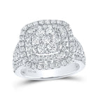 Captivating Brilliance Diamond Cluster Ring - Top View