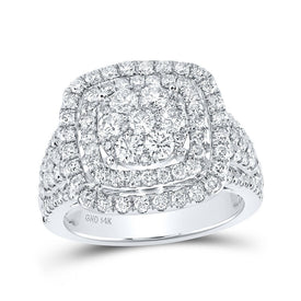 Captivating Brilliance Diamond Cluster Ring - Top View