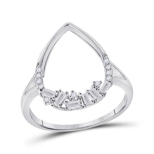Load image into Gallery viewer, Radiant Teardrop Diamond Cluster Ring - Top View