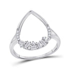 Radiant Teardrop Diamond Cluster Ring - Top View