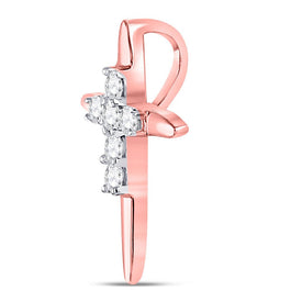 Radiant Rose Gold Diamond Cross Pendant - Alternate view 2 from Splendid Jewellery