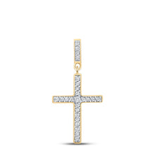 Load image into Gallery viewer, Radiant Love and Faith Diamond Cross Pendant product  Top View from Splendid Jewellery
