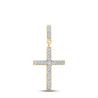 Radiant Love and Faith Diamond Cross Pendant product  Top View from Splendid Jewellery