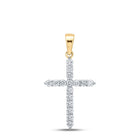 Radiant Grace Diamond Cross Pendant product  Top View from Splendid Jewellery
