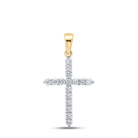 Radiant Grace Diamond Cross Pendant product  Top View from Splendid Jewellery