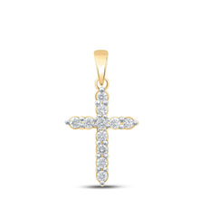 Load image into Gallery viewer, Radiant Faith Diamond Cross Pendant product  Top View from Splendid Jewellery