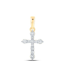 Load image into Gallery viewer, Radiant Love and Faith Diamond Cross Pendant product  Top View from Splendid Jewellery